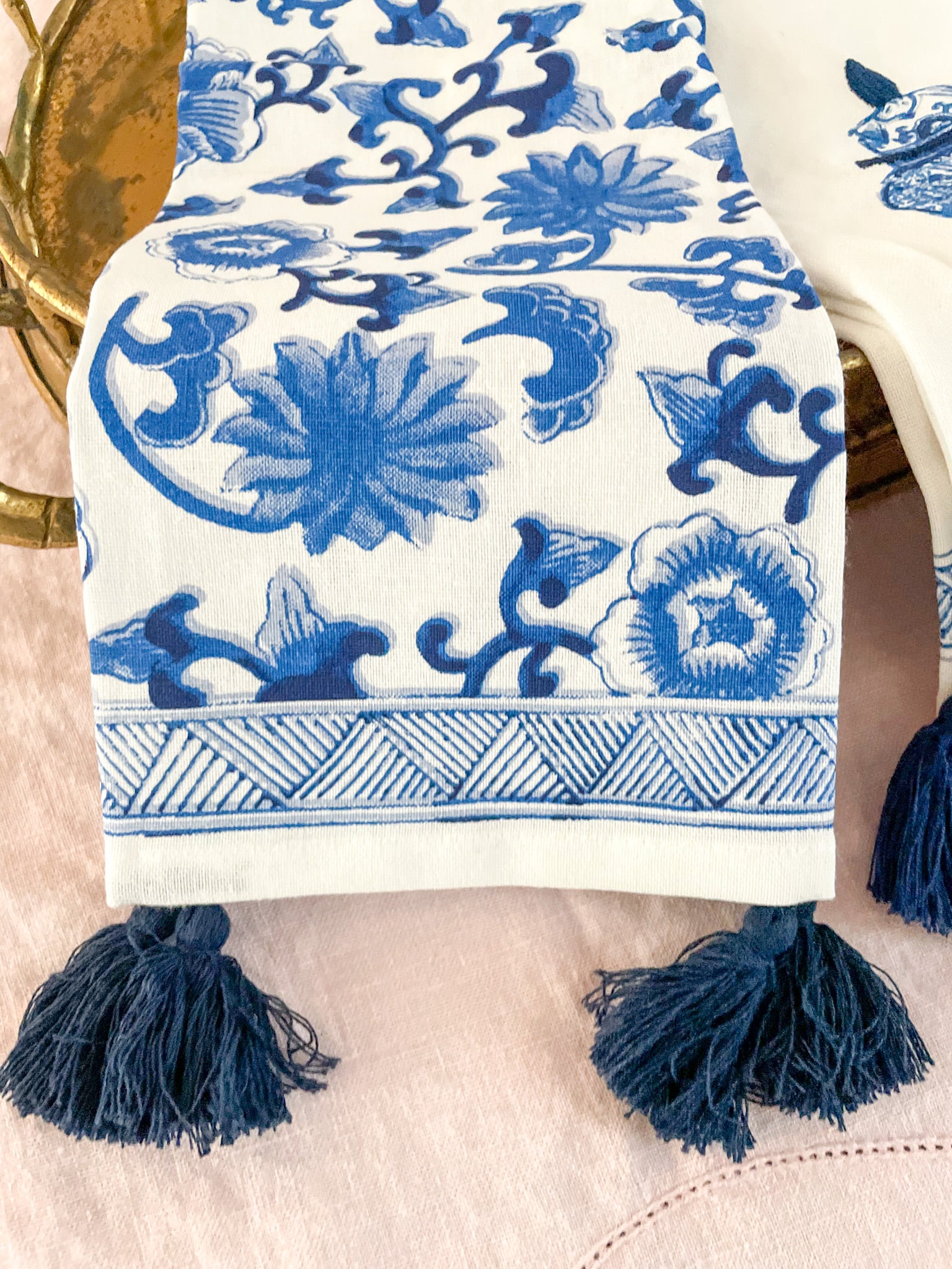 Blue and White Chinoiserie Swedish Dish Cloths