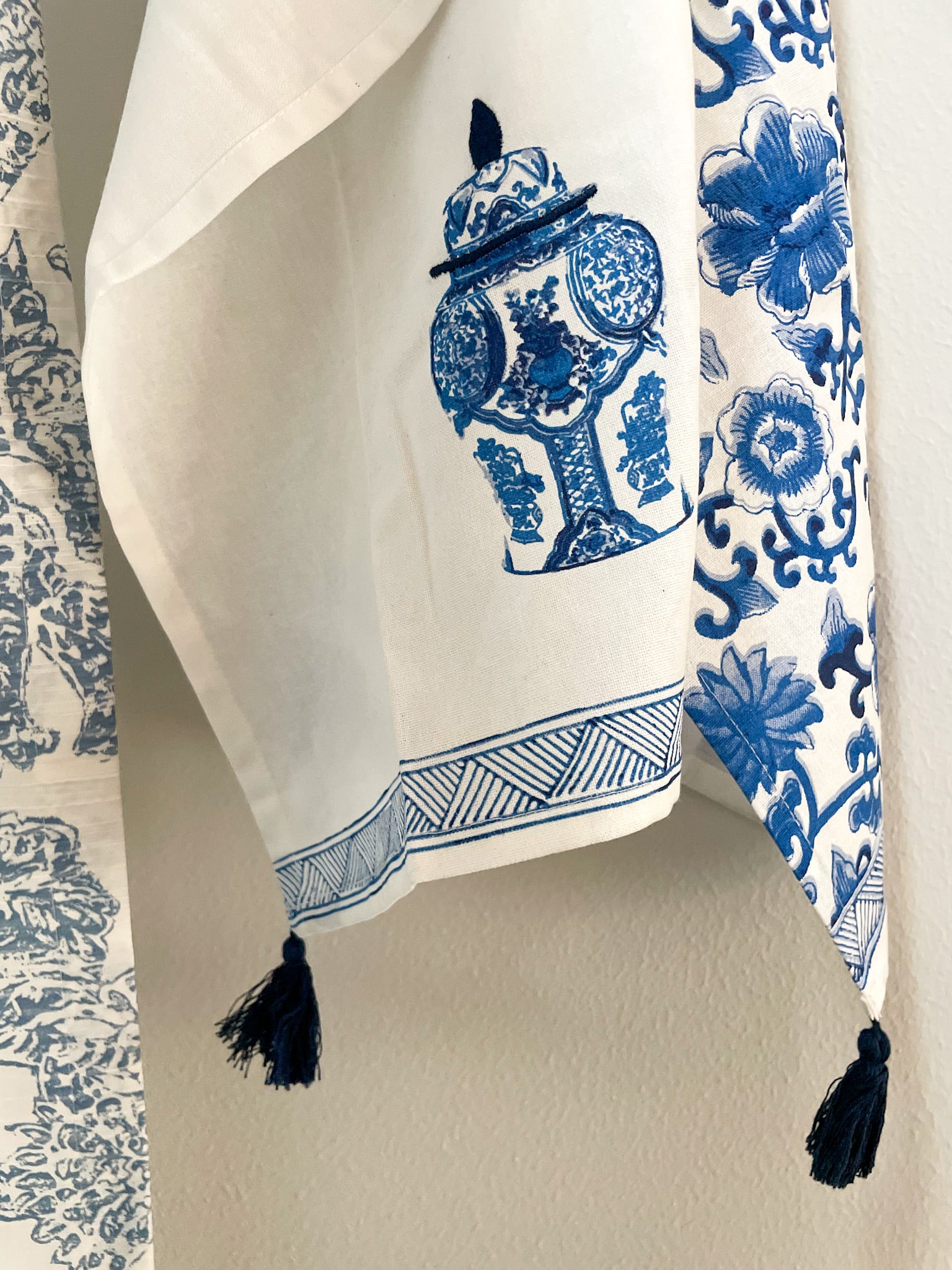 Blue and White Chinoiserie Swedish Dish Cloths