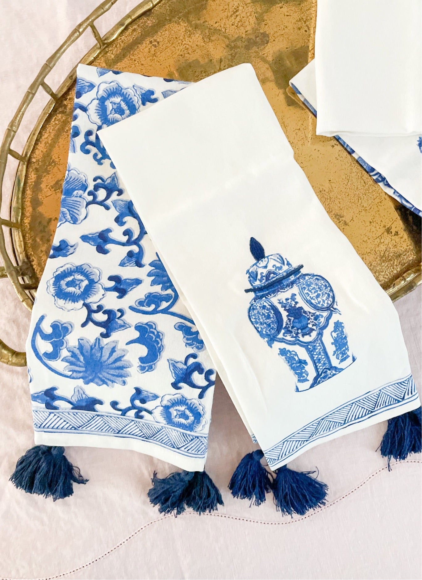 Blue And White Holiday Dish Towels Designs - Gary's Wine & Marketplace