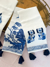 Load image into Gallery viewer, Chinoiserie Blue and White Dish Towels (set of two)
