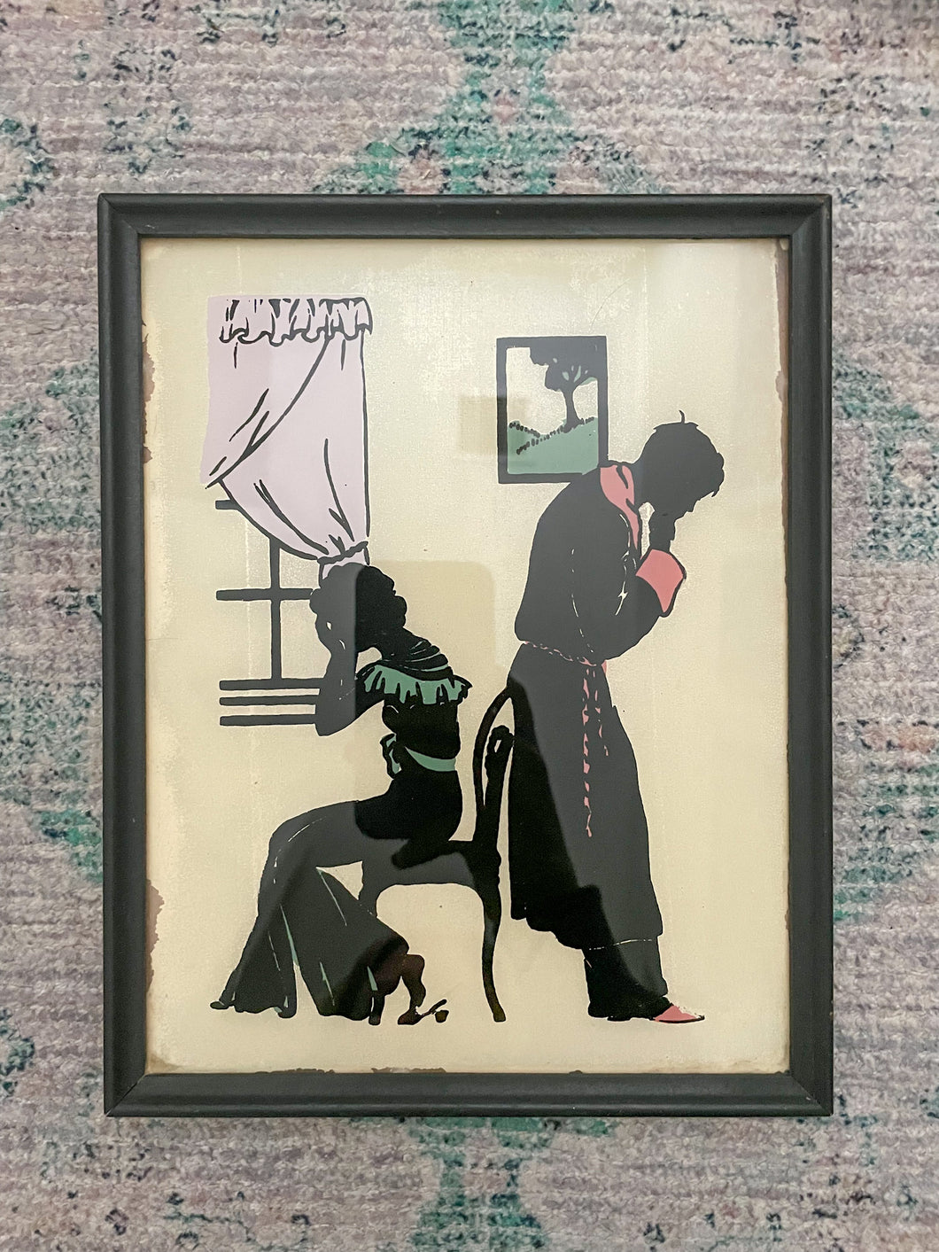 Vintage Framed Silhouette Art